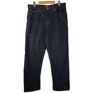 Levi’s Black Corduroy Wedgie Straight Button Fly Pants Sz 31